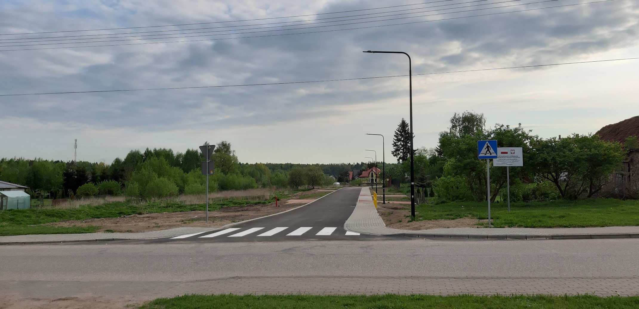 Obrazek przedstawia drogę gminna na ulicy Prusa